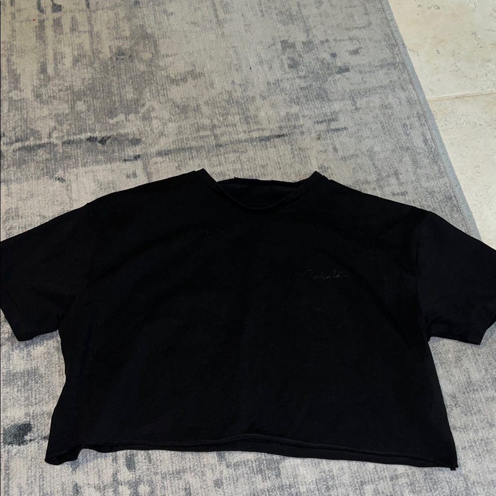Alphalete Black Crewneck Tee with Subtle Logo